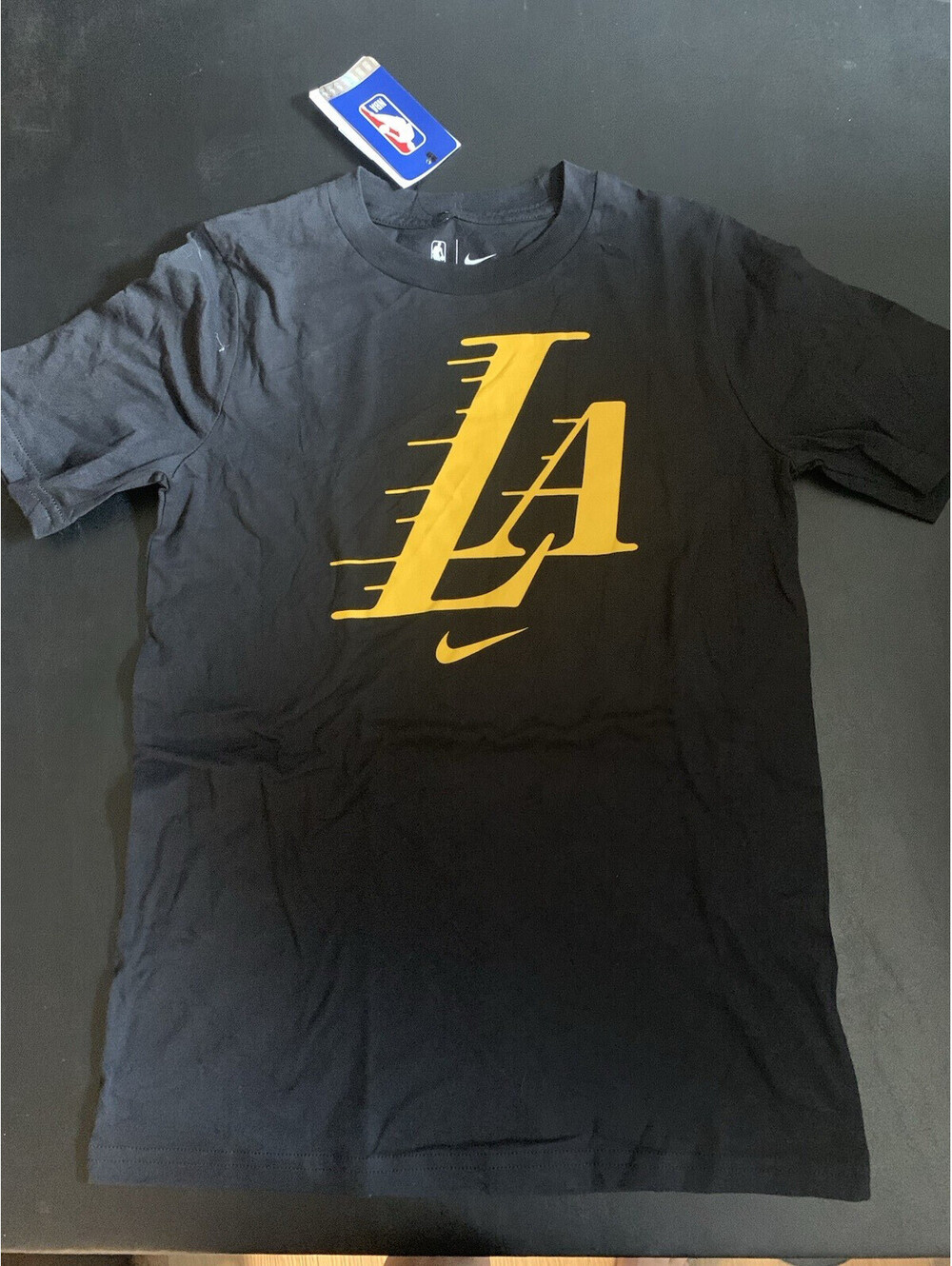 Nike NBA Los Angeles Lakers City Edition Logo Medium (10-12) TeeShirt  NWT